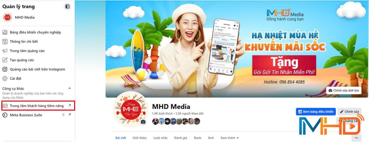 Trung tâm khách hàng tiềm năng Facebook