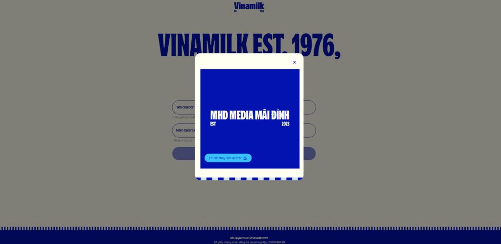 Bắt trend Avatar Logo Vinamilk est. 1976