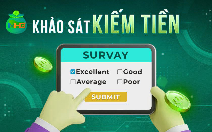 Khảo sát kiếm tiền: Bí mật kiếm thêm thu nhập online Khảo sát kiếm tiền: Bí mật kiếm thêm thu nhập online
