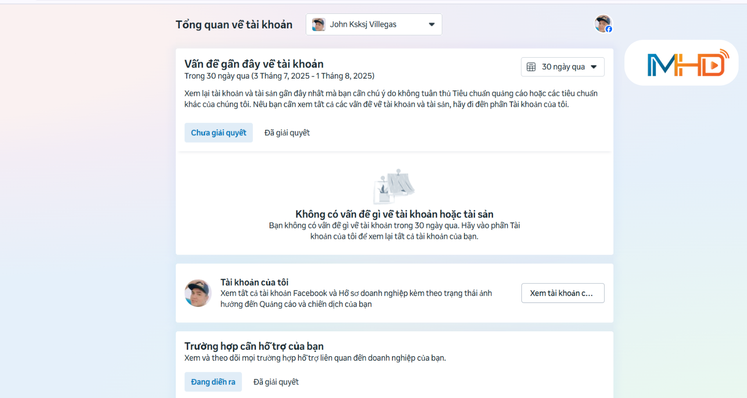 Đánh giá chất lượng với tài khoản facebook cá nhân