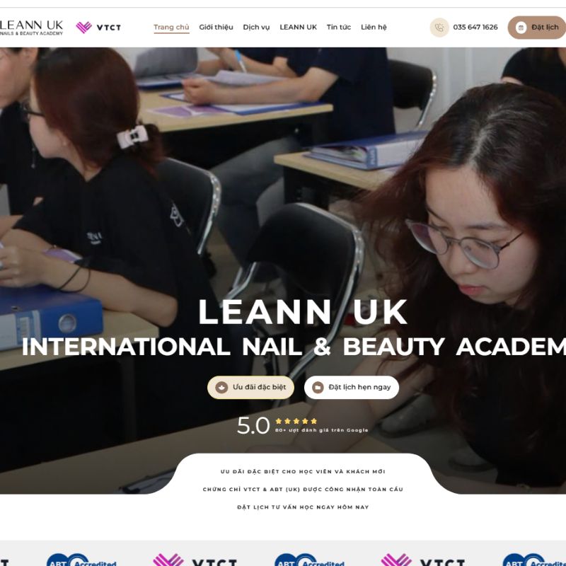 Thiết kế web lĩnh vực spa làm đẹp